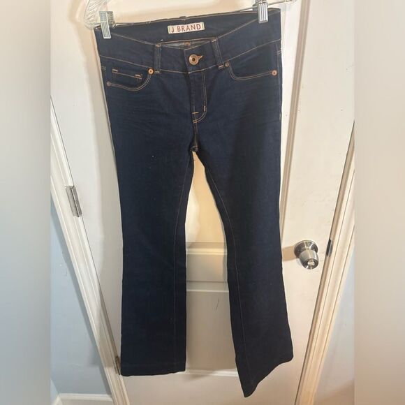 J Brand Dark Blue Women's Boot Cut flared Jeans size 28 EUC - Picture 1 of 3